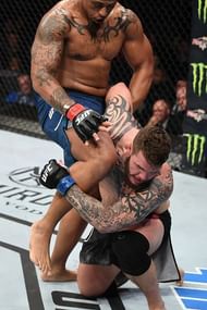 The moment when Greg Hardy's knee hit Allen Crowder